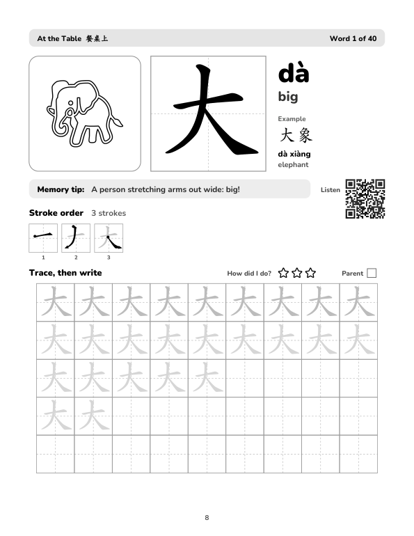 Sample page: 苹果 apple
